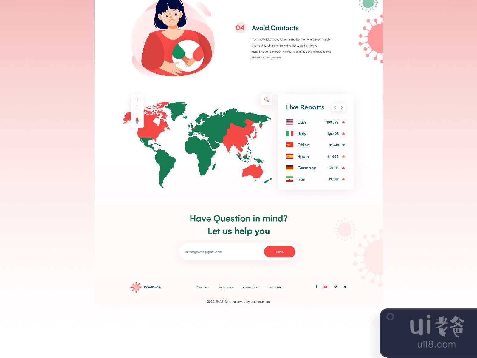 COVID-19 Landing Page for Figma and Adobe XD No 4 COVID-19 Landing Page for Figma and Adobe XD No 4