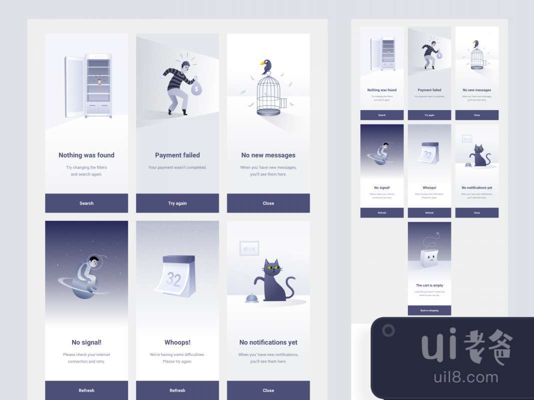 Empty States Illustrations for Sketch for Figma and Adobe XD No 1 Empty States Illustrations for Sketch for Figma and Adobe XD No 1