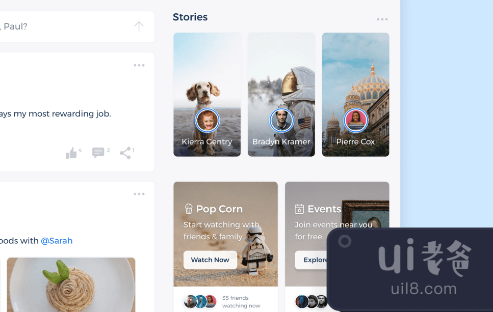 Facebook Redesign for Figma and Adobe XD No 4