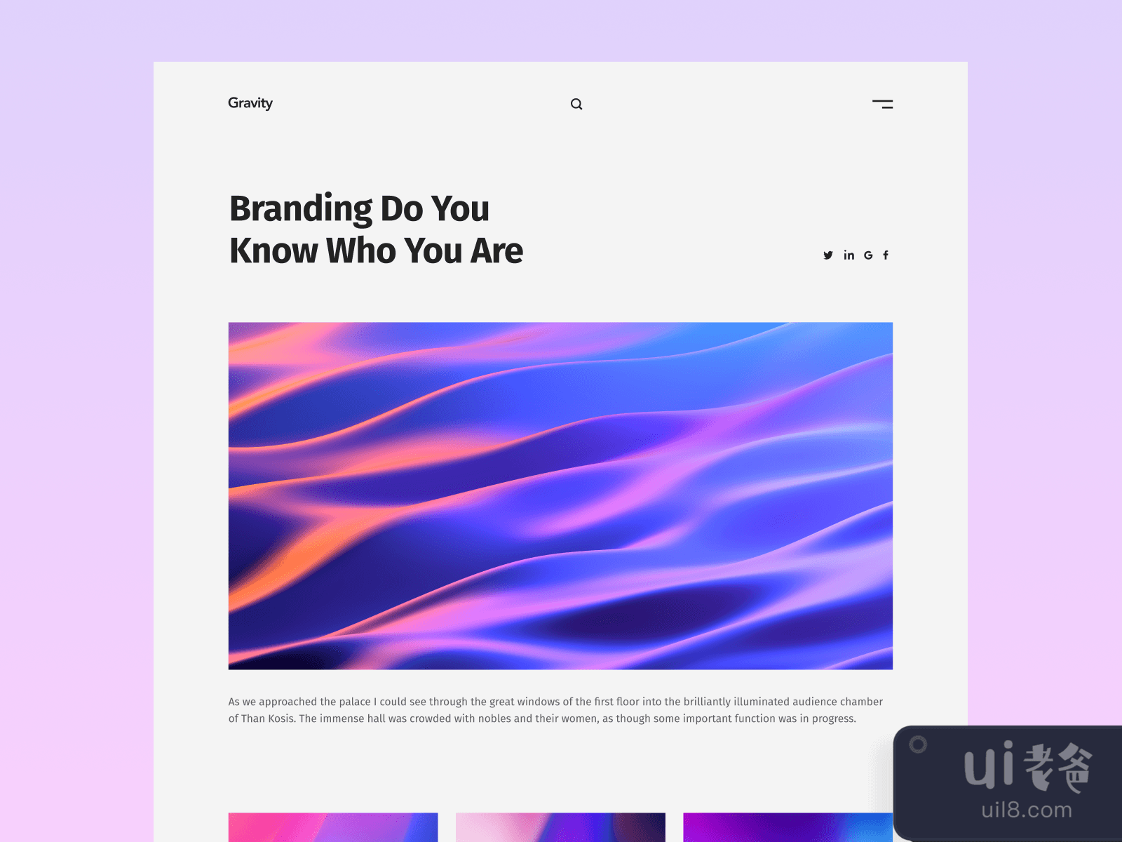 Gravity Agency Portfolio for Figma and Adobe XD No 3 Gravity Agency Portfolio for Figma and Adobe XD No 3