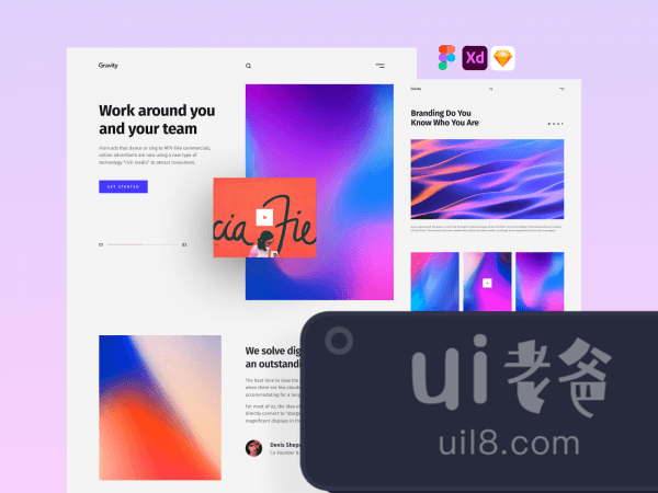 Gravity Agency Portfolio for Figma and Adobe XD No 1 Gravity Agency Portfolio for Figma and Adobe XD No 1
