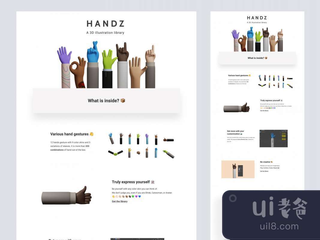 Handz 3D Illustration Library for Figma and Adobe XD No 1 Handz 3D Illustration Library for Figma and Adobe XD No 1