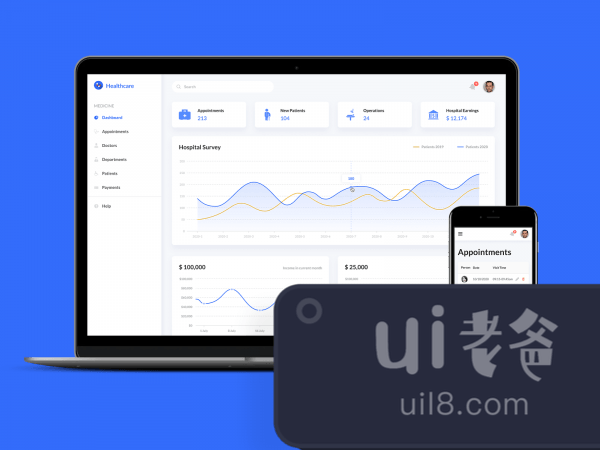Healthcare UI Kit for Figma and Adobe XD No 1 Healthcare UI Kit for Figma and Adobe XD No 1