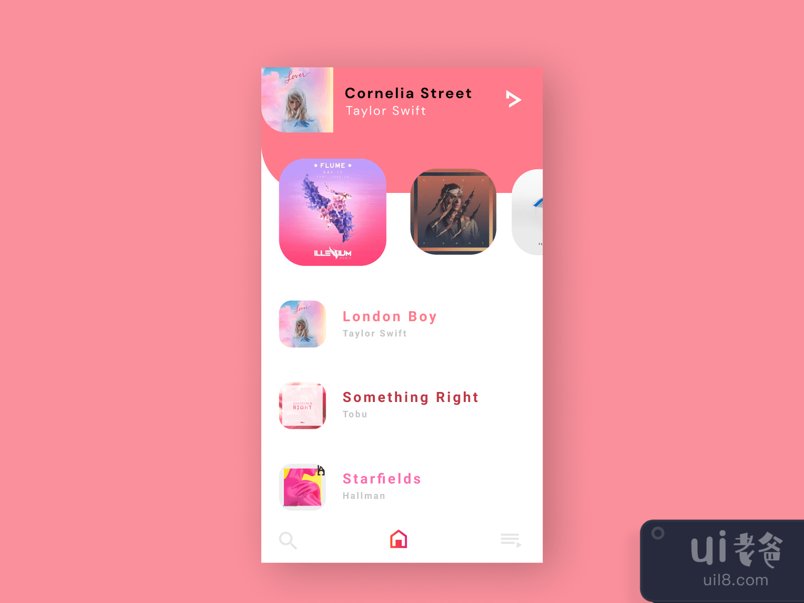 Music App for Figma and Adobe XD No 3 Music App for Figma and Adobe XD No 3