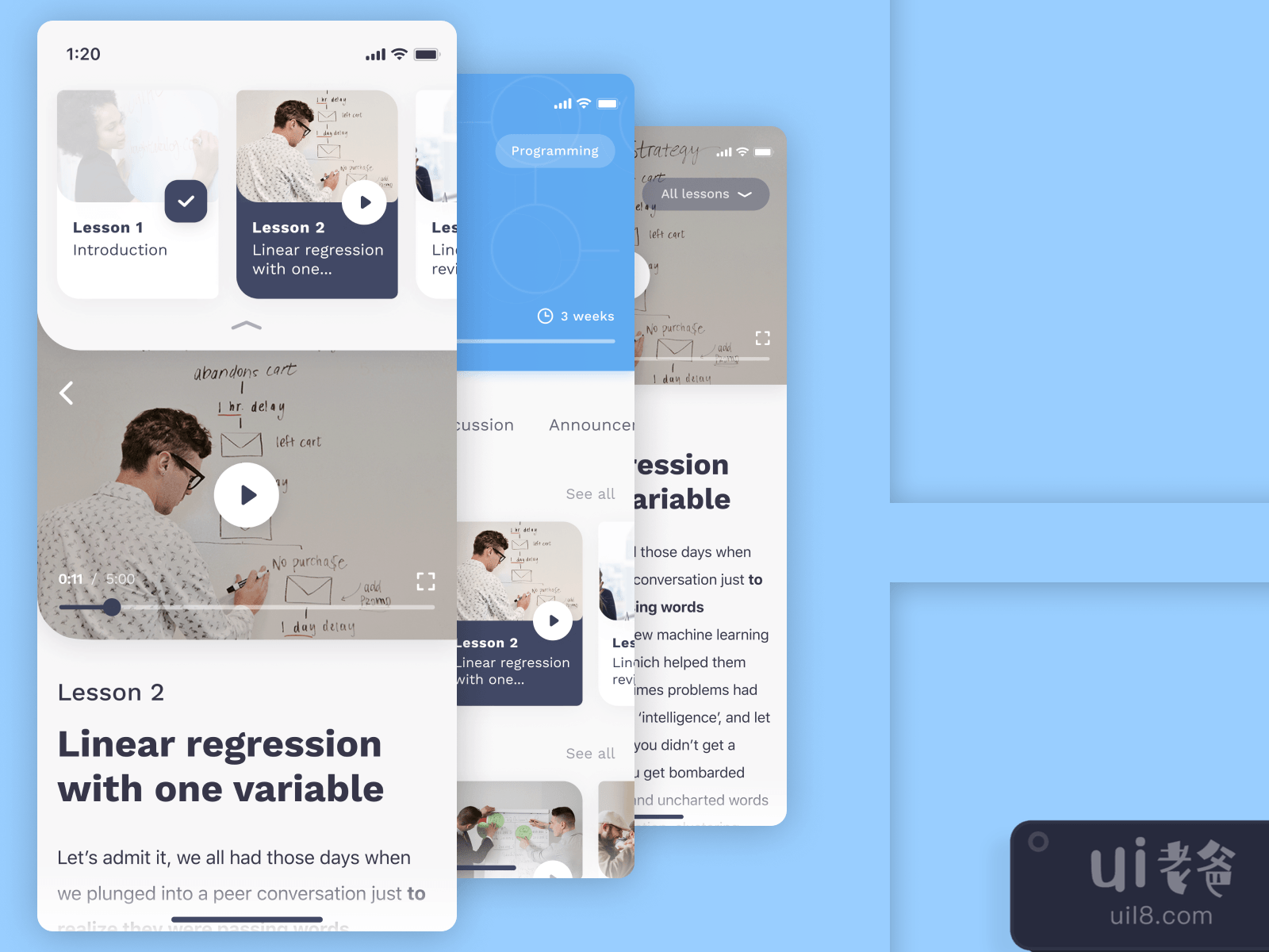 Online Courses Platform for Figma and Adobe XD No 2 Online Courses Platform for Figma and Adobe XD No 2