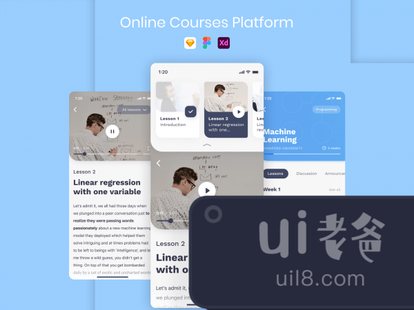 Online Courses Platform for Figma and Adobe XD No 1 Online Courses Platform for Figma and Adobe XD No 1