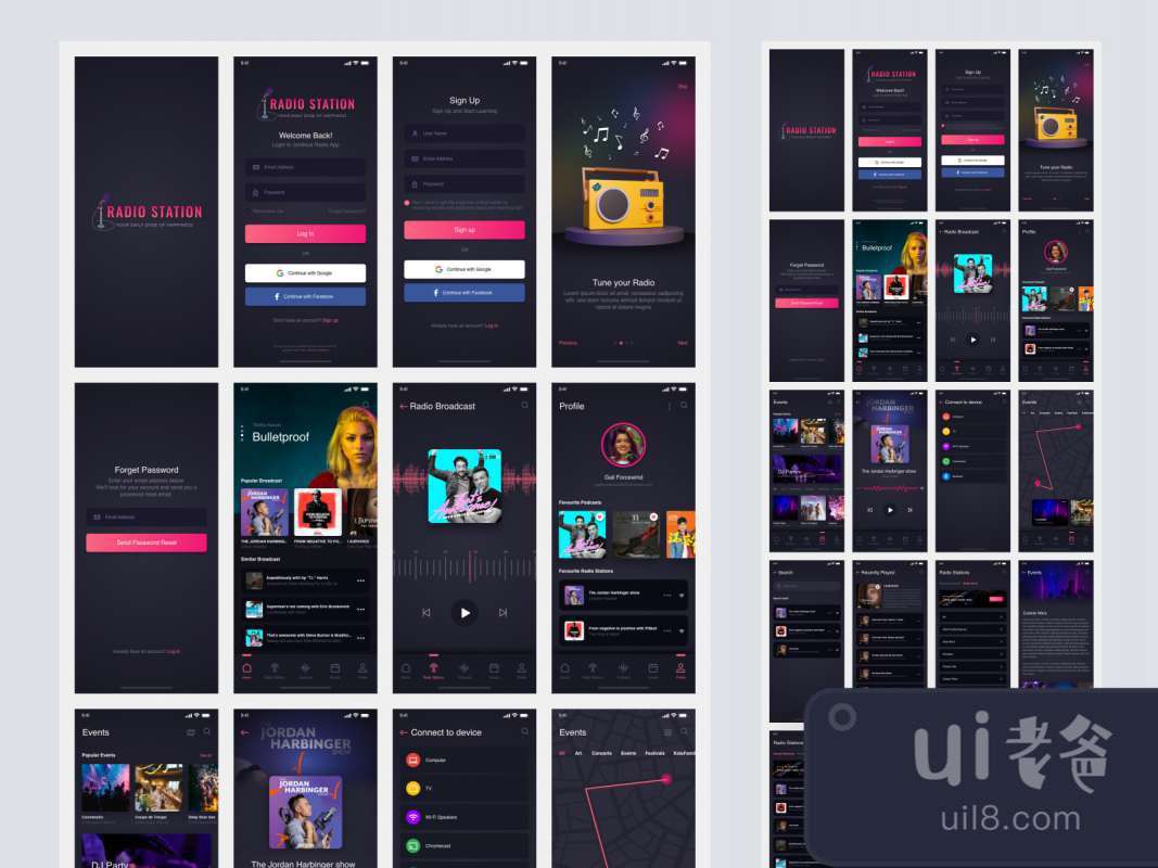 Podcast App Free UI Kit for Adobe XD for Figma and Adobe XD No 1 Podcast App Free UI Kit for Adobe XD for Figma and Adobe XD No 1