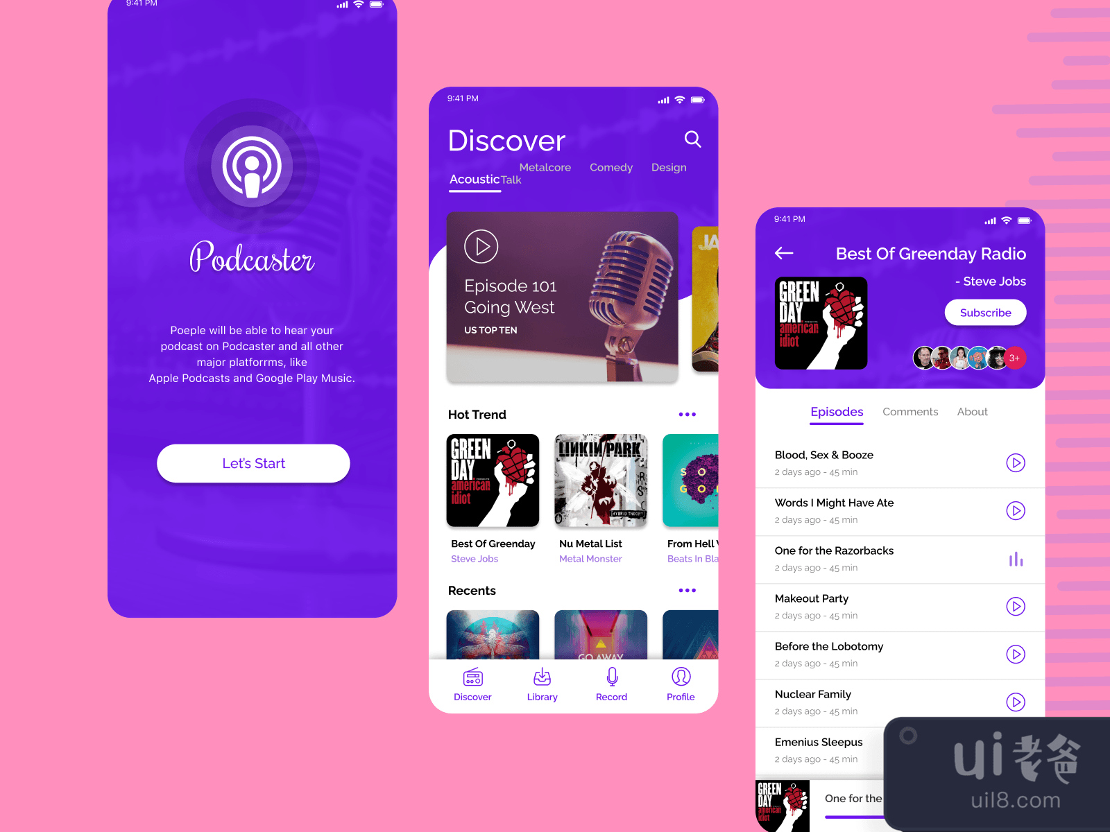 Podcast Redesign for Figma and Adobe XD No 4 Podcast Redesign for Figma and Adobe XD No 4