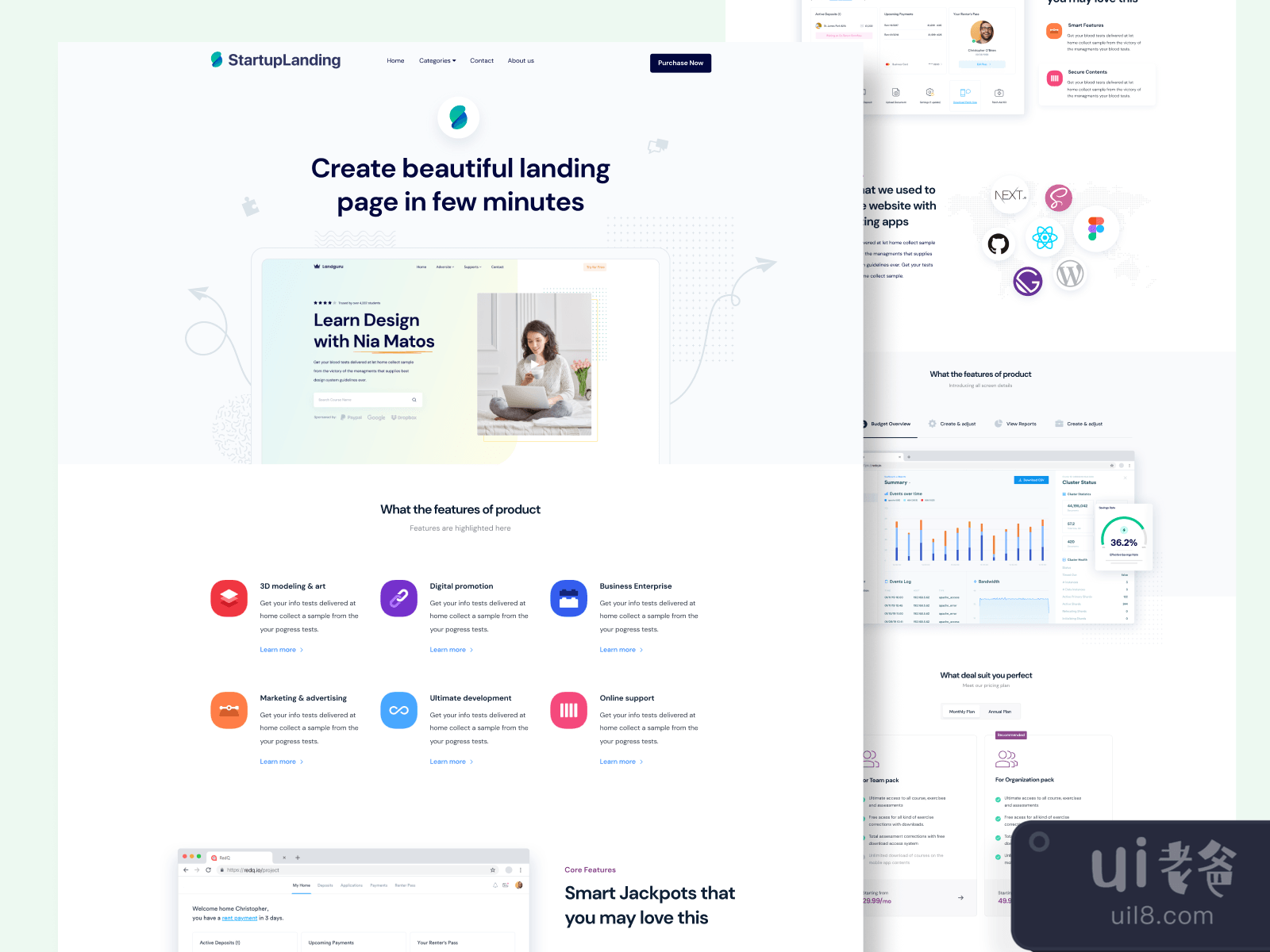 Startup Landing Page for Figma and Adobe XD No 3 Startup Landing Page for Figma and Adobe XD No 3