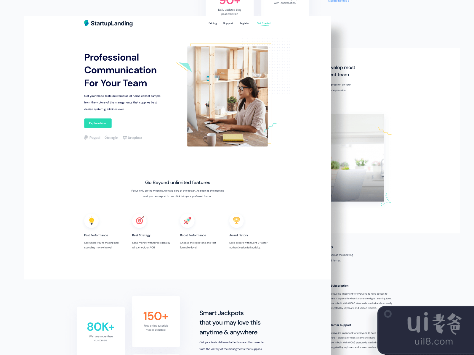 Startup Landing Page for Figma and Adobe XD No 4 Startup Landing Page for Figma and Adobe XD No 4