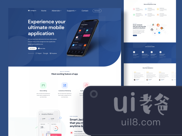 Startup Landing Page for Figma and Adobe XD No 1 Startup Landing Page for Figma and Adobe XD No 1
