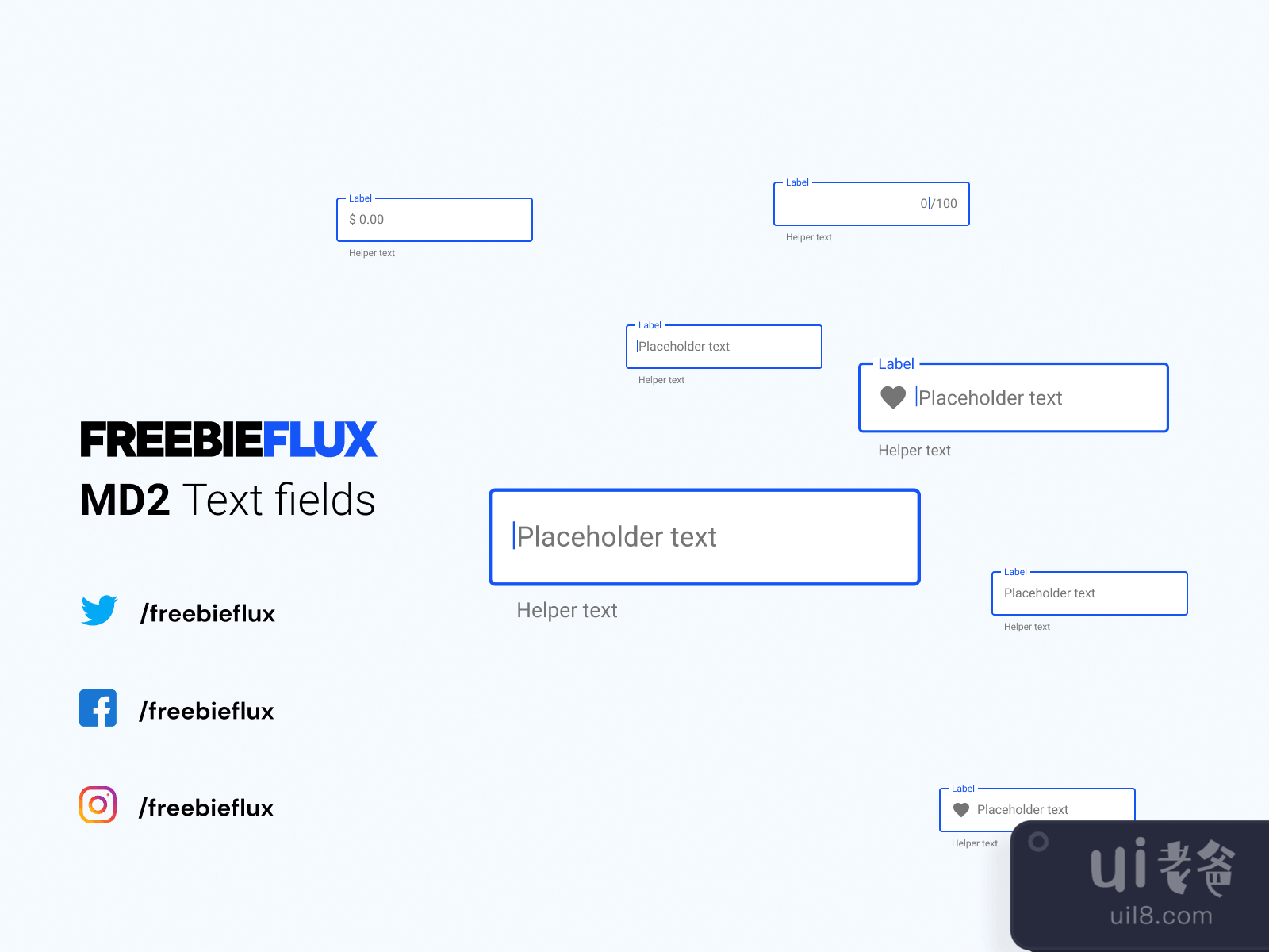 Text Fields UI Kit for Figma and Adobe XD No 3 Text Fields UI Kit for Figma and Adobe XD No 3