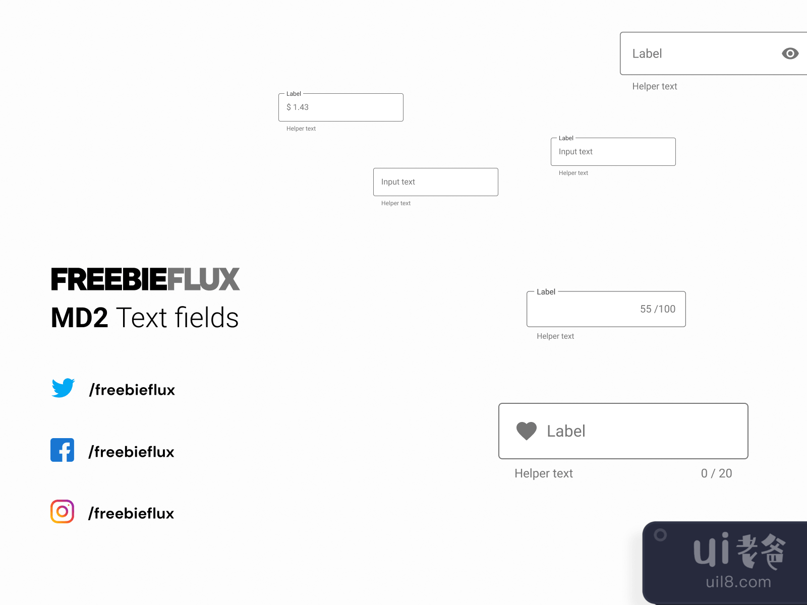 Text Fields UI Kit for Figma and Adobe XD No 4 Text Fields UI Kit for Figma and Adobe XD No 4