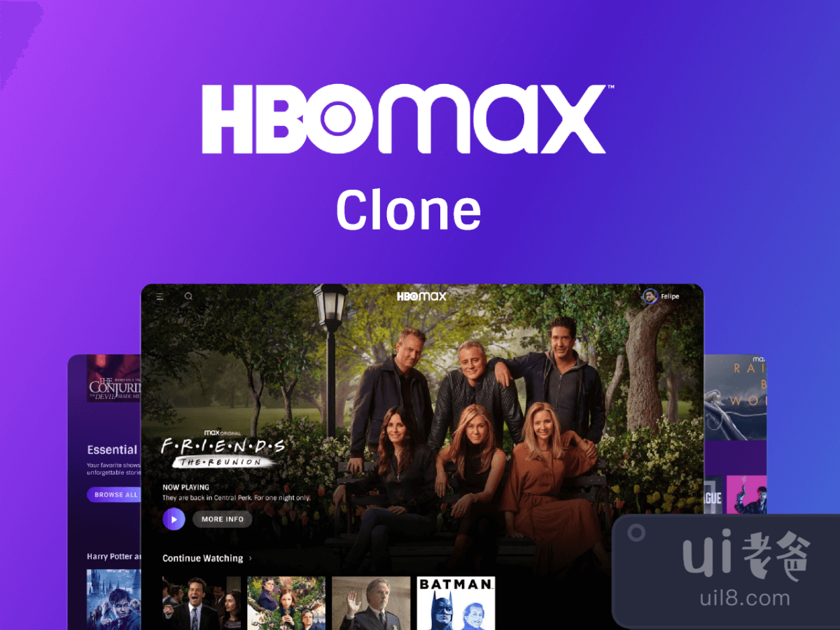 HBO MAX Clone UI Kit for Figma and Adobe XD No 1