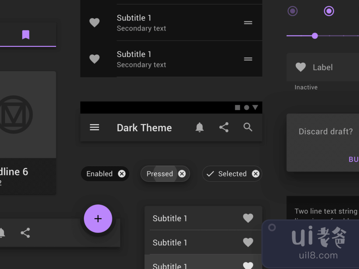 Material Dark UI Kit for Figma and Adobe XD No 1 Material Dark UI Kit for Figma and Adobe XD No 1