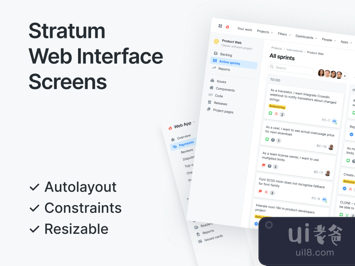 Web Interface Screens for Figma and Adobe XD No 1