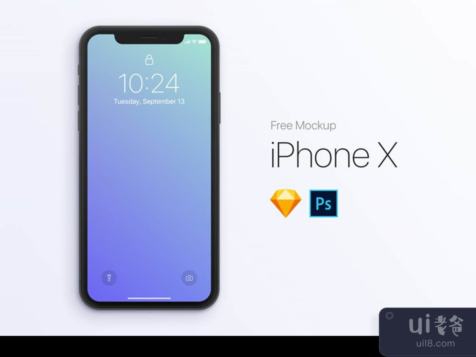 iPhone X Free Front Mockup for Figma and Adobe XD No 1