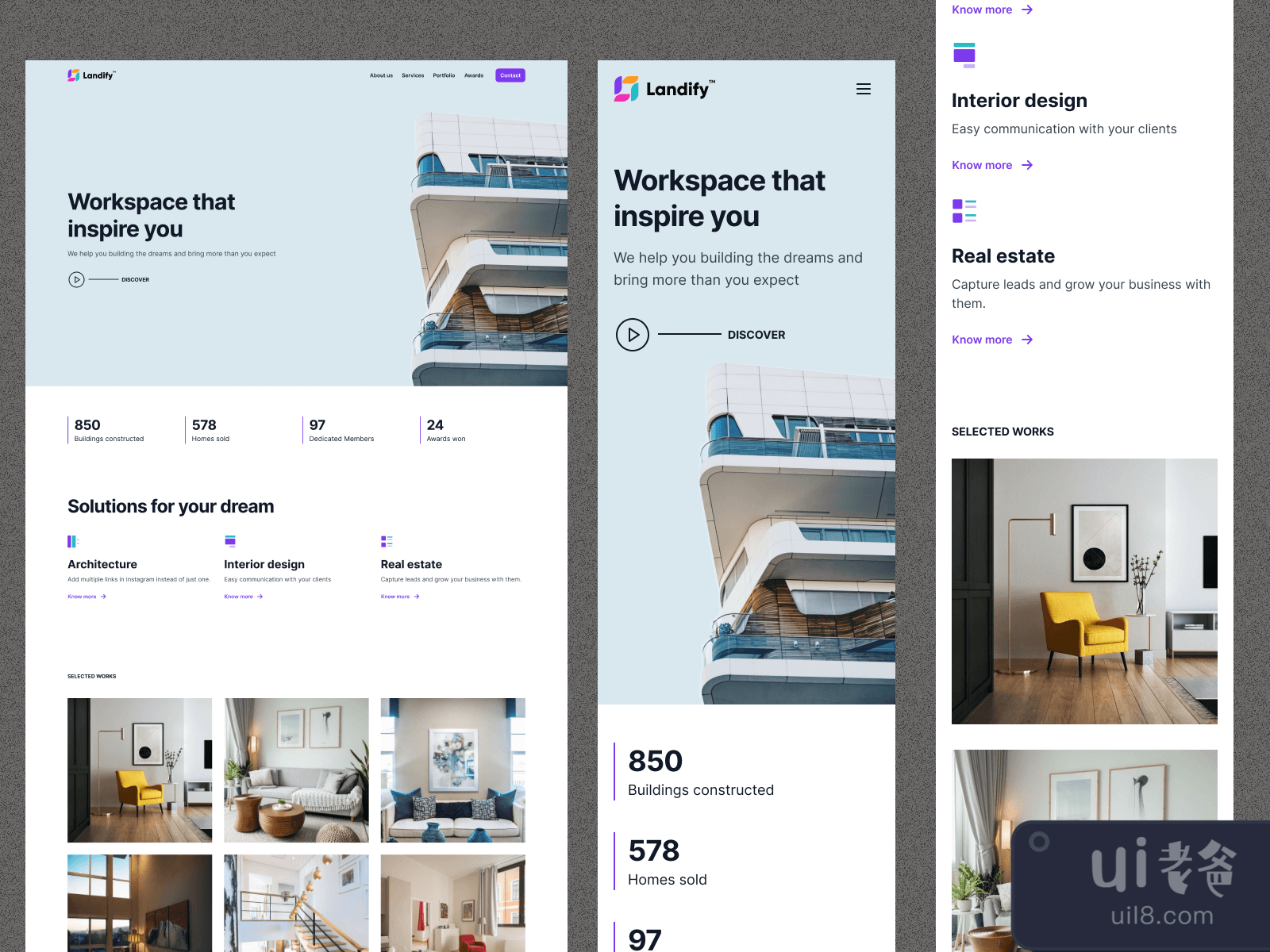 Landify  Landing Page UI Kit for Figma and Adobe XD No 2