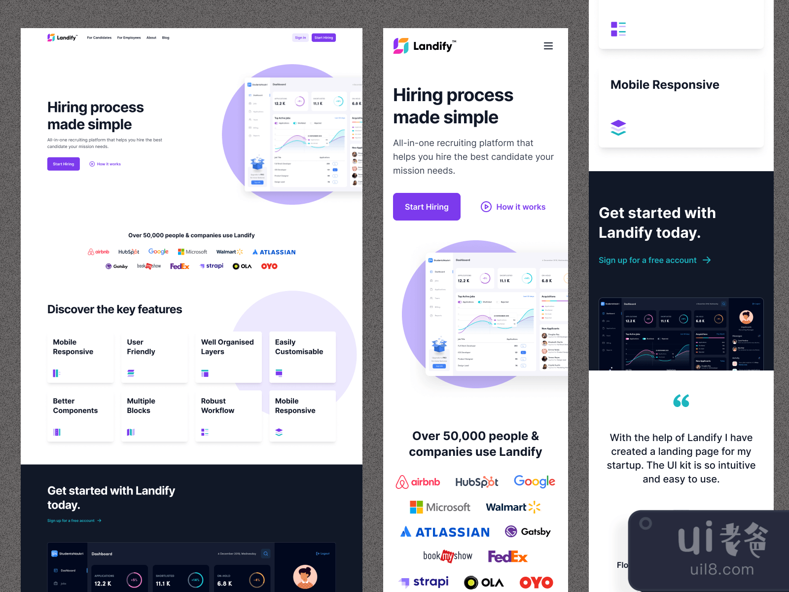 Landify  Landing Page UI Kit for Figma and Adobe XD No 4