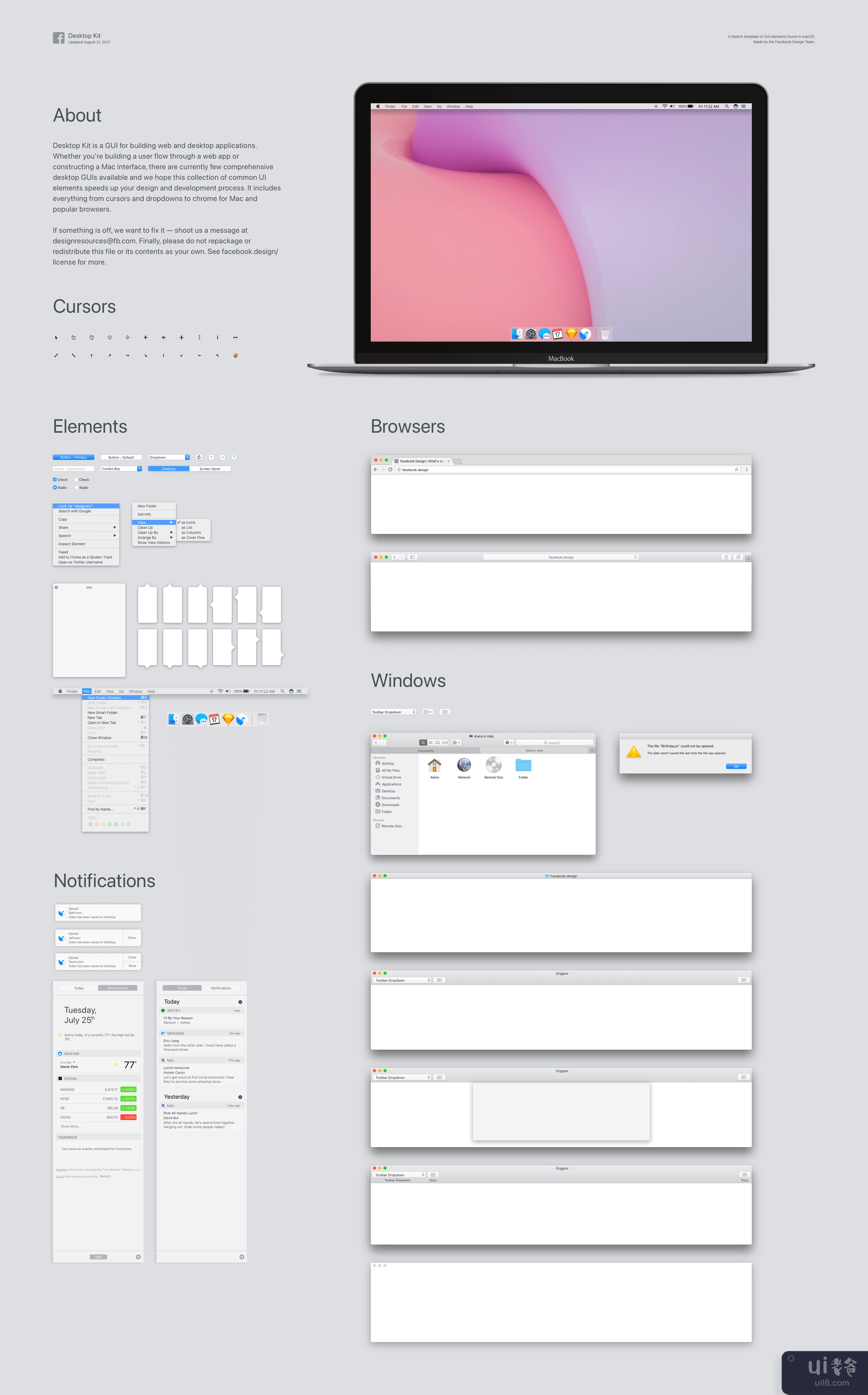 macOS Desktop Kit by Facebook for Figma and Adobe XD No 1 macOS Desktop Kit by Facebook for Figma and Adobe XD No 1