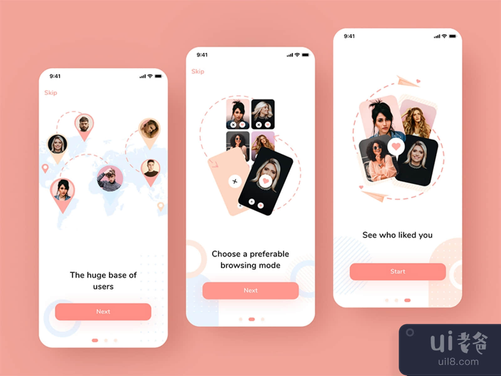 On Boarding App Design for Figma and Adobe XD No 1