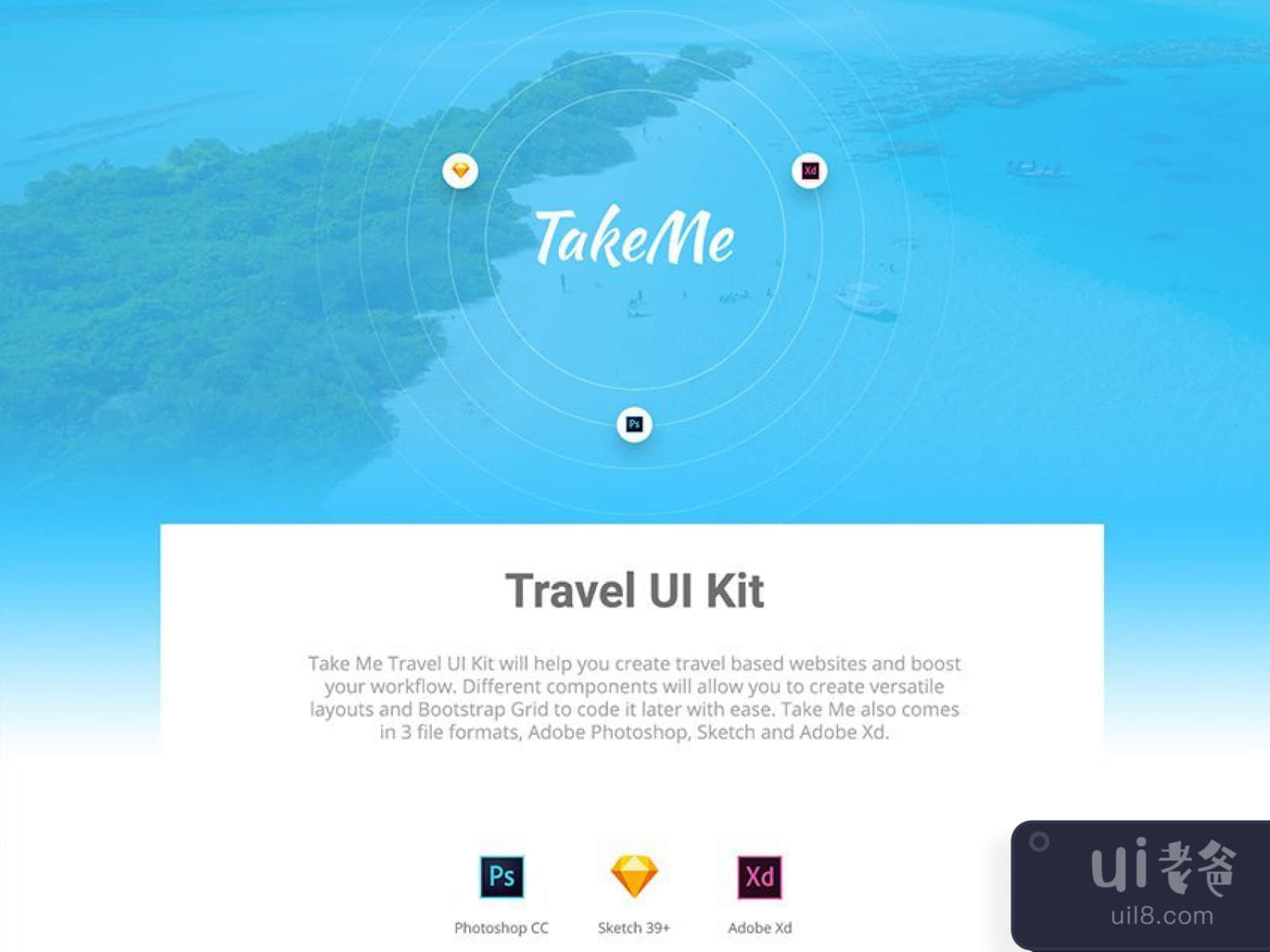 Take Me Free Web UI Kit for Figma and Adobe XD No 1 Take Me Free Web UI Kit for Figma and Adobe XD No 1