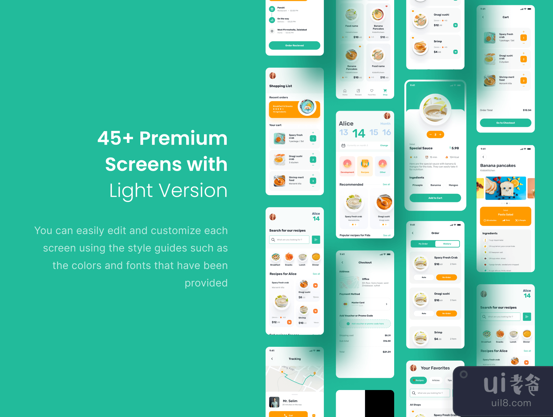 婴儿食品应用UI套件 (Baby Food Apps UI Kit)插图2