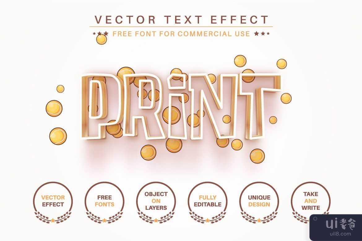 打网球 - 可编辑的文字效果，字体样式(Play Tennis - Editable Text Effect, Font Style)插图1