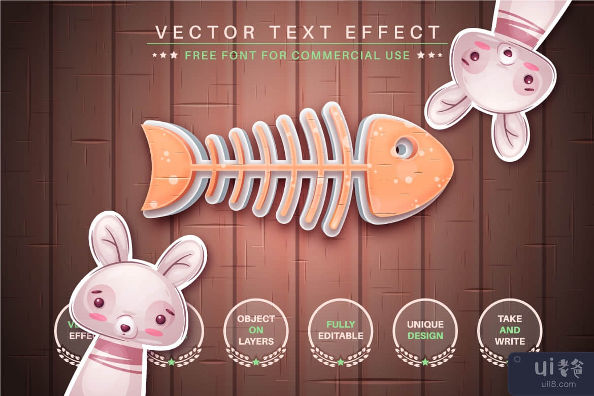 复活节快乐 - 可编辑的文字效果，字体样式(Happy Easter - Editable Text Effect, Font Style)插图