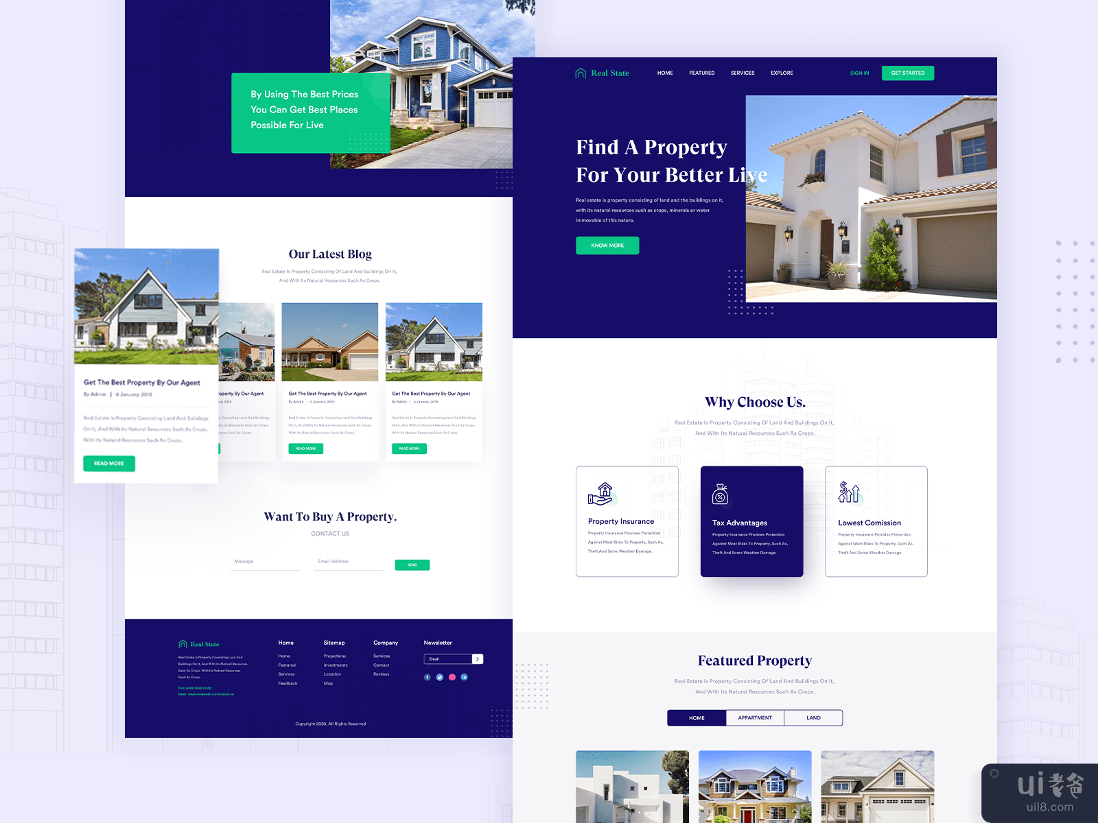 Real Estate Home Page Design-V2