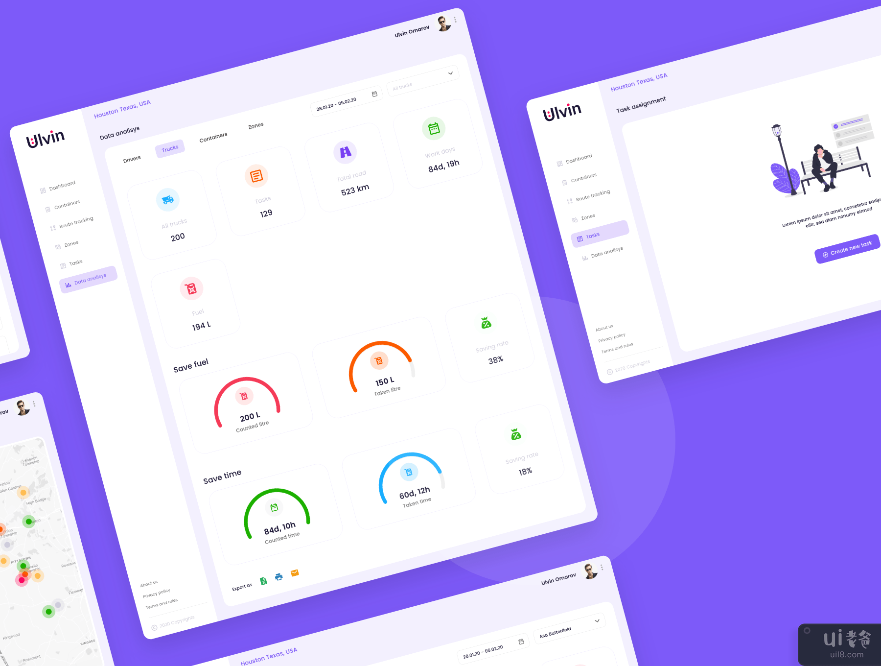 仪表板 UI 套件 - 废物管理(Dashboard UI kits -  Waste management)插图1