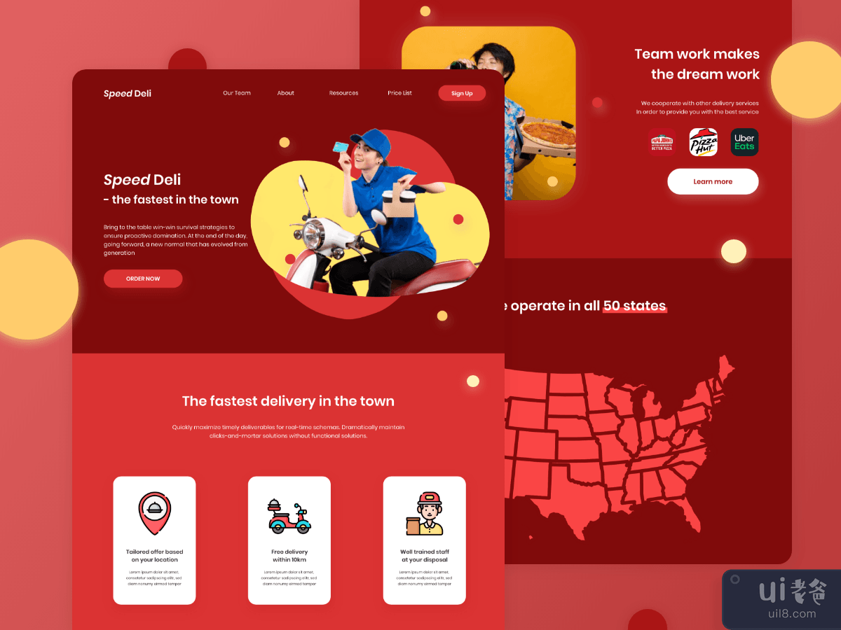 Delivery Landing Page