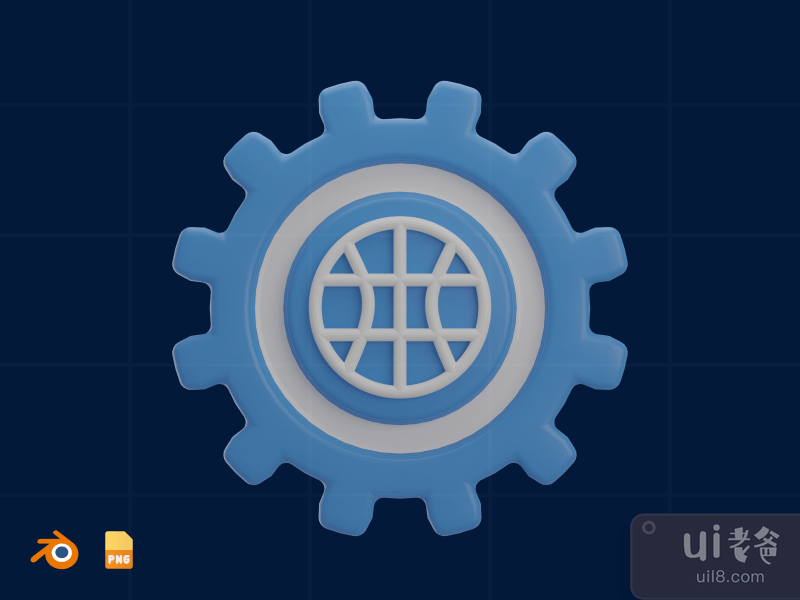 Global Optimization - 3D SEO Illustration (front)