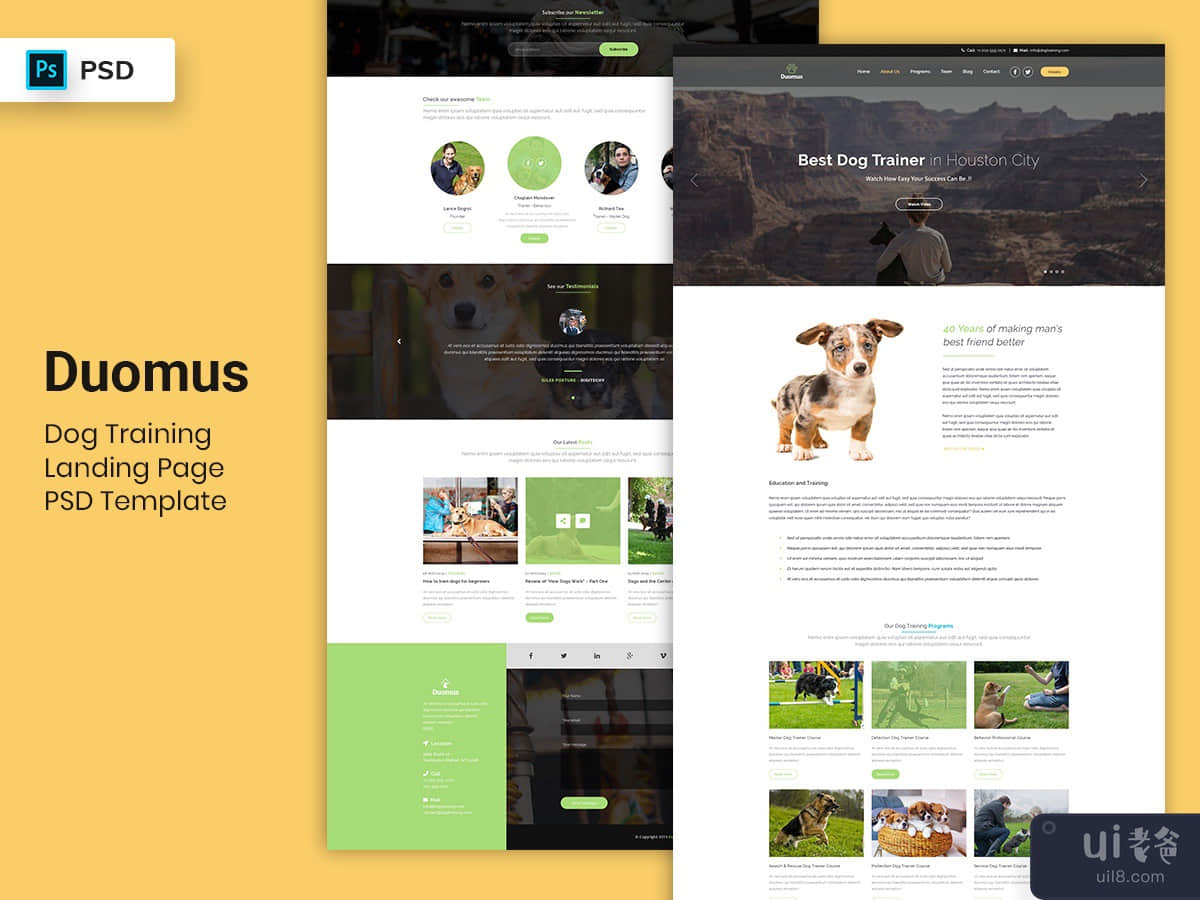 Dog Training Landing Page PSD Template-02