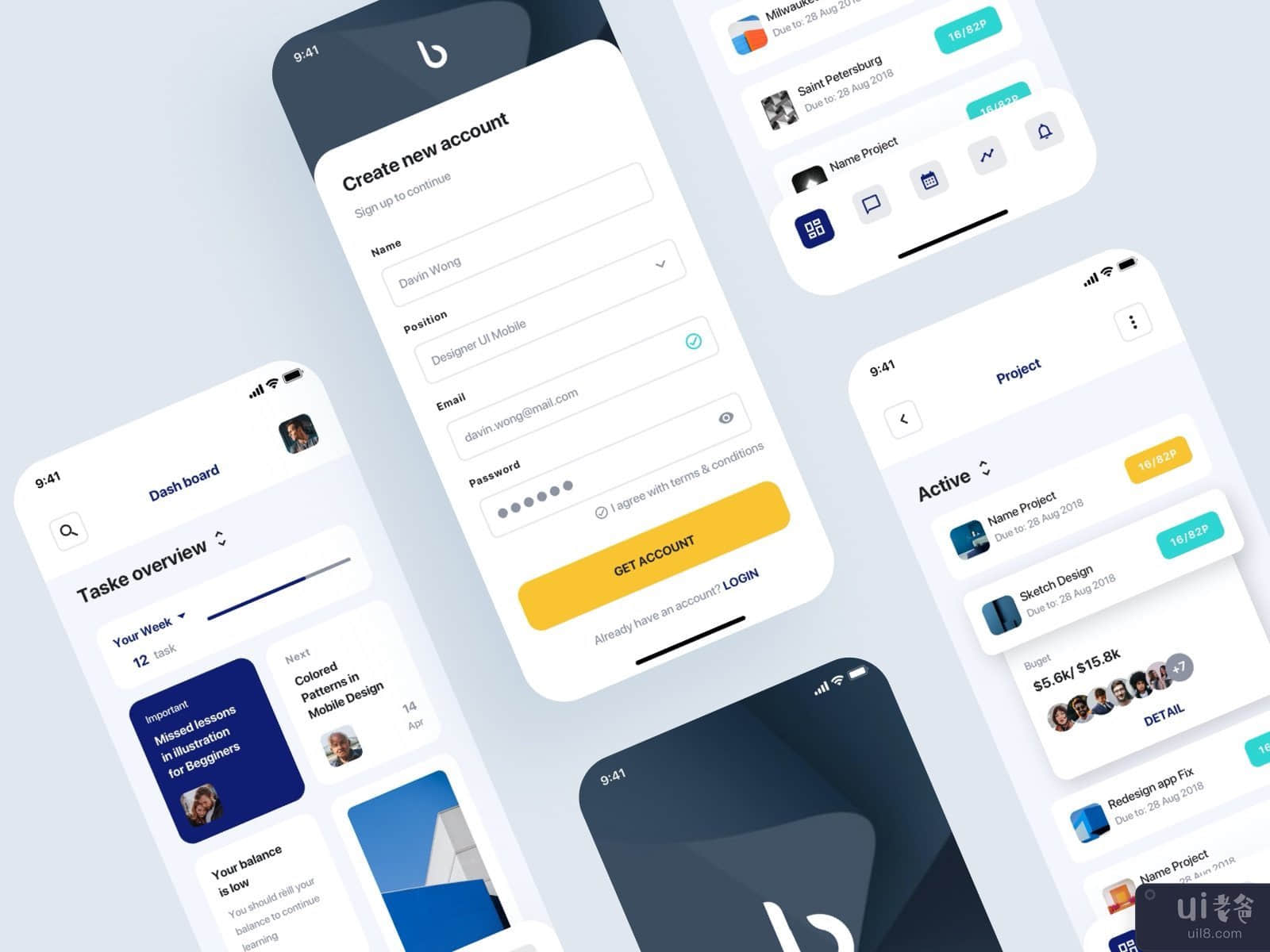 启动任务 - 任务管理器应用程序 UI 工具包（Demo#2）(Boot Task - Task manager app UI Kit (Demo#2))插图