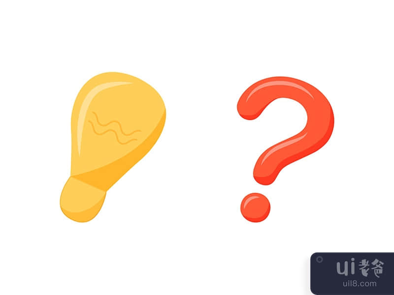 Brainstorming flat color vector object set