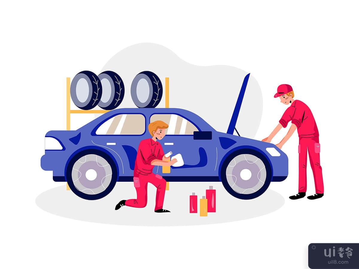 Auto Service Illustration