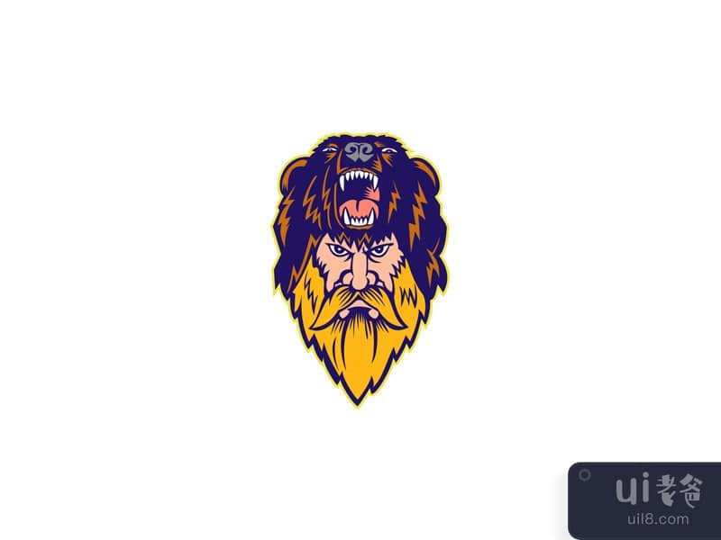 戴着熊头皮肤吉祥物的狂战士