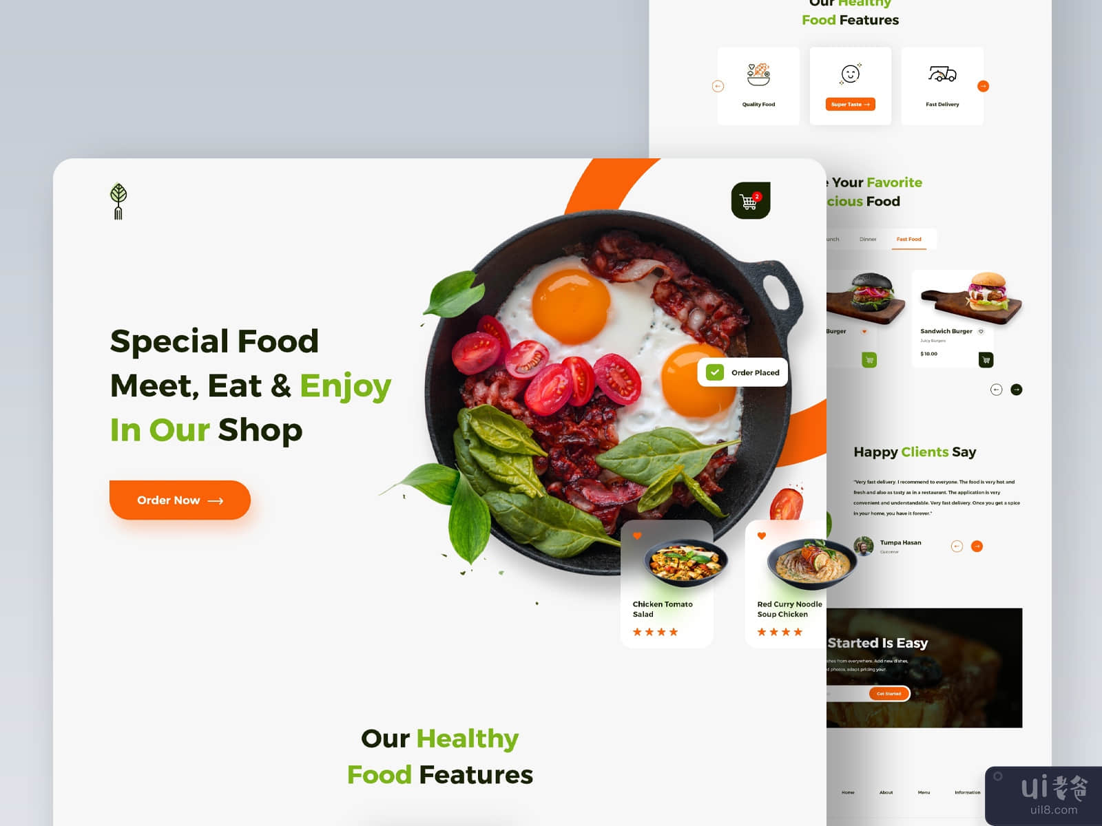 Restaurant Food UI Web Template