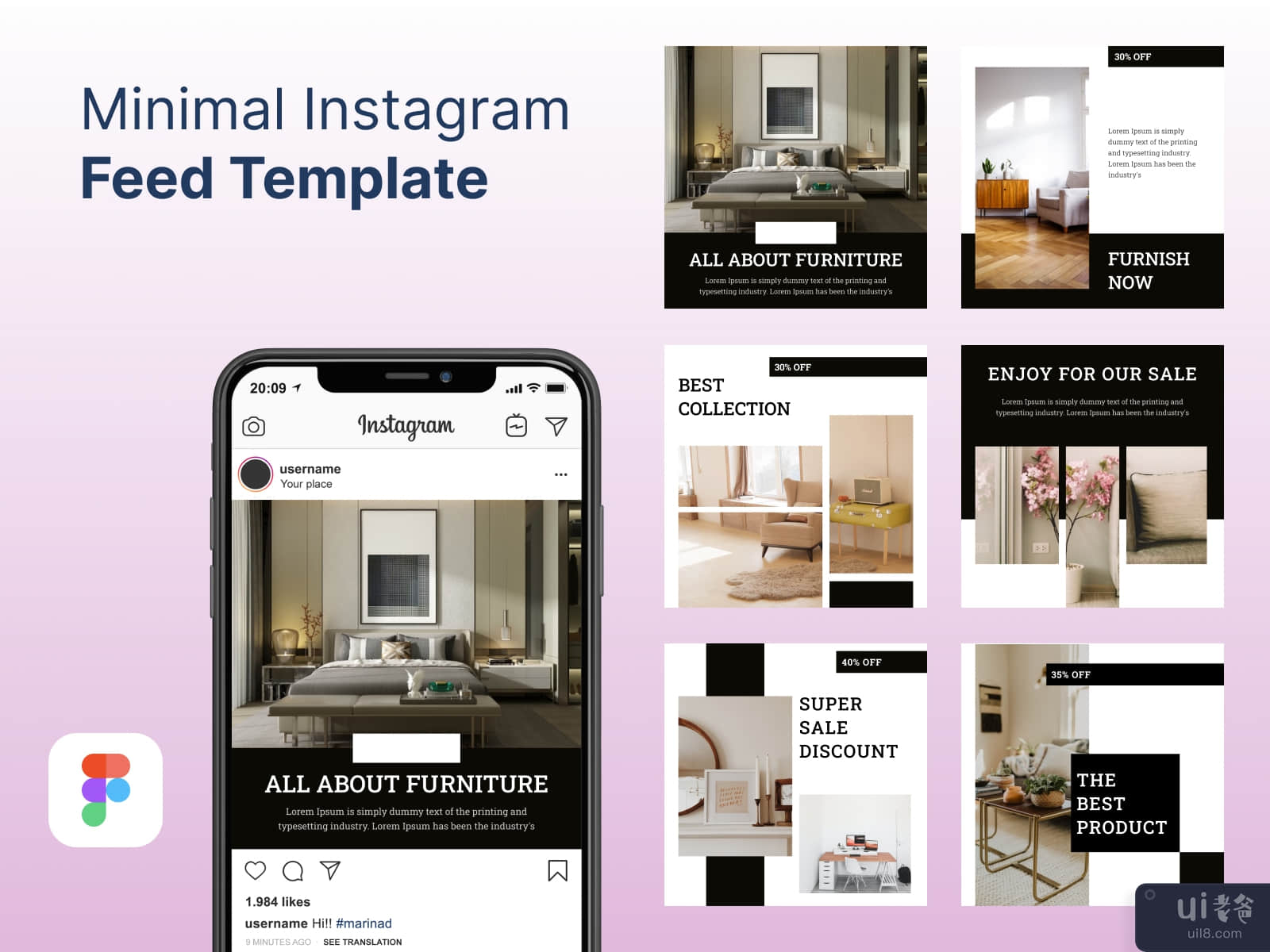 Minimalist instagram post template - Bgenktemp