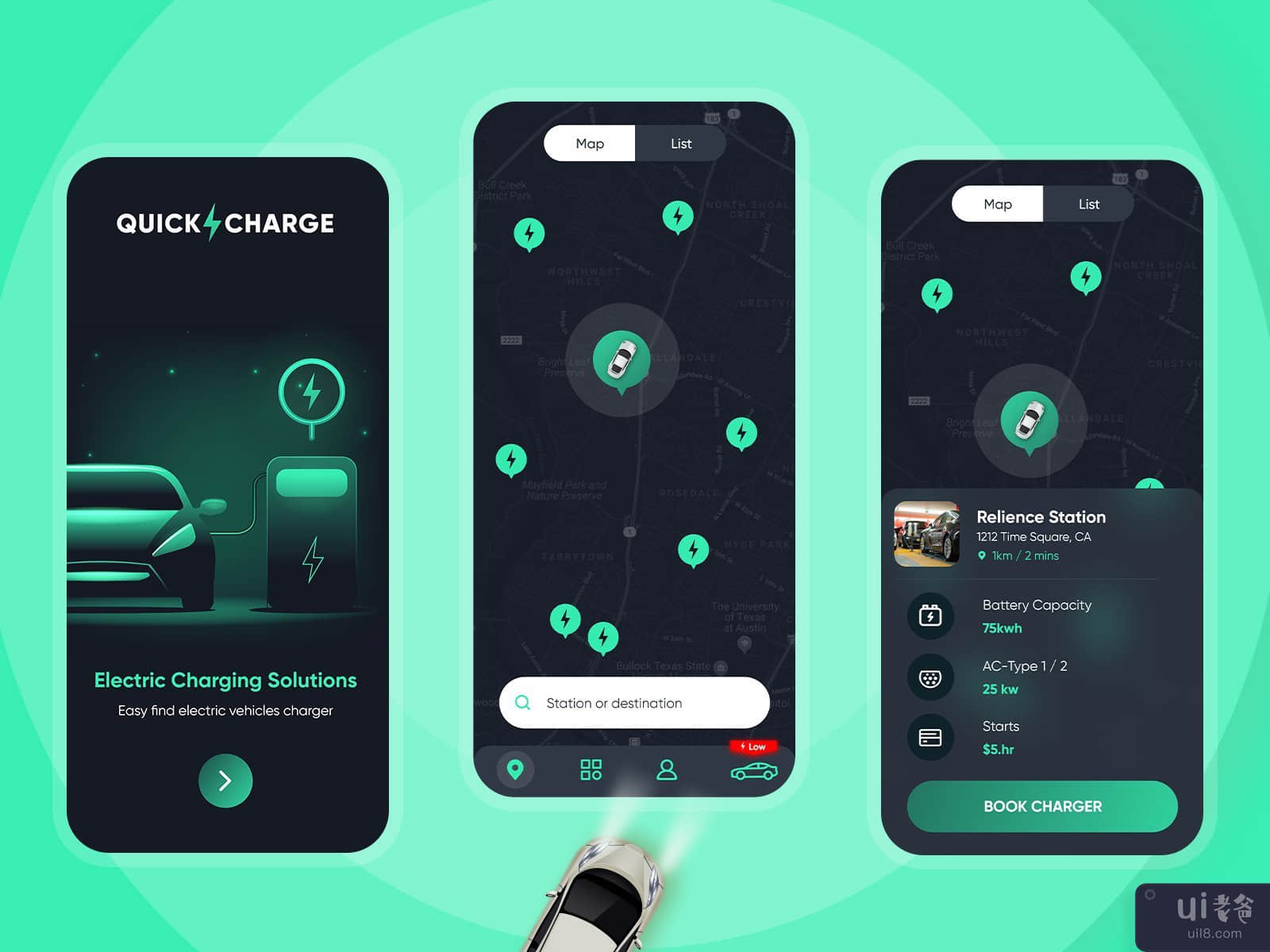 EV Charging Station Finder App