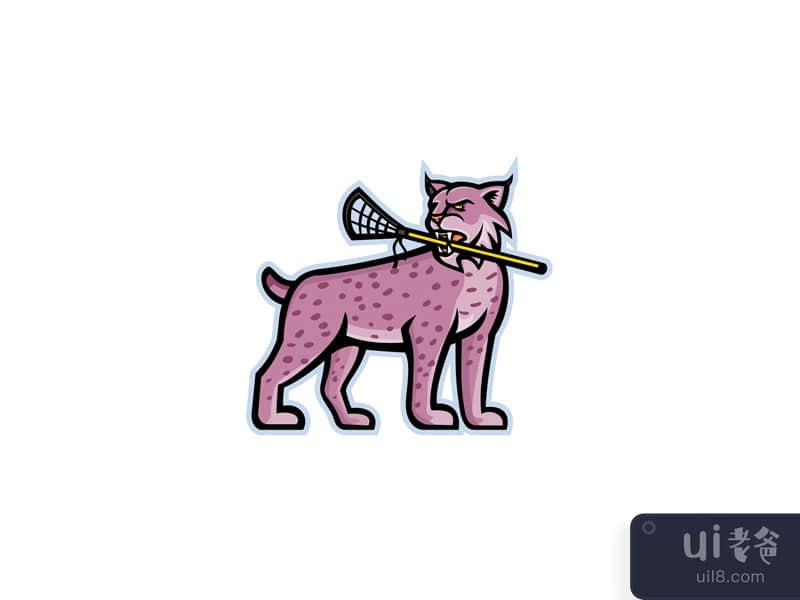 Bobcat or Lynx Lacrosse Mascot