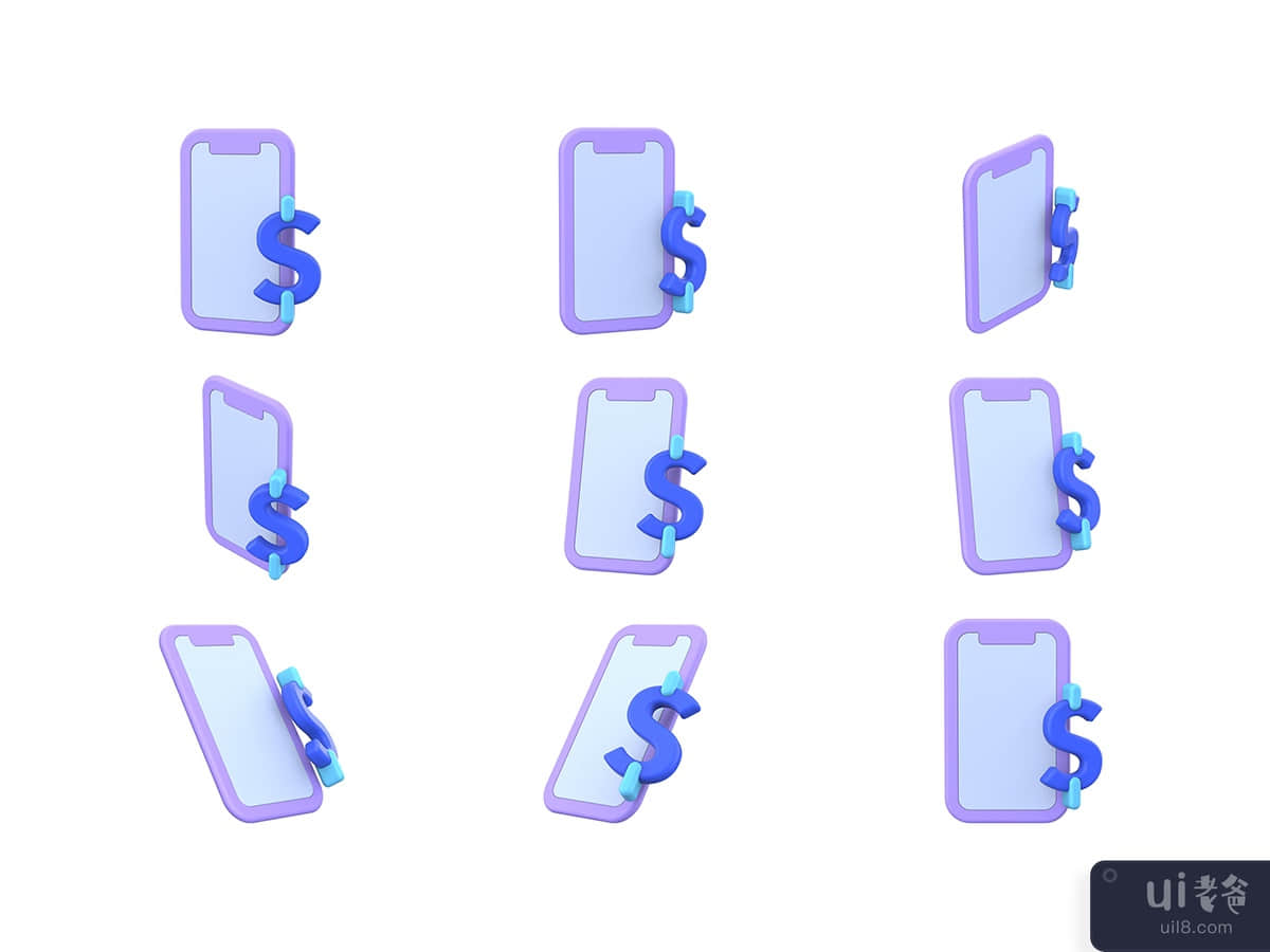 移动充值 3D 图标