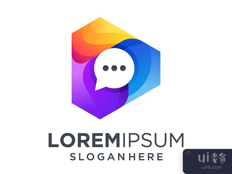 多彩的聊天框标志