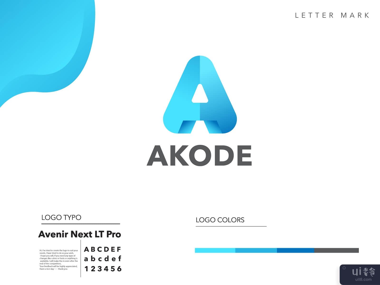 A letter mark logo design - A logo - A letter logo - LOGO DESIGN TEMPLATE