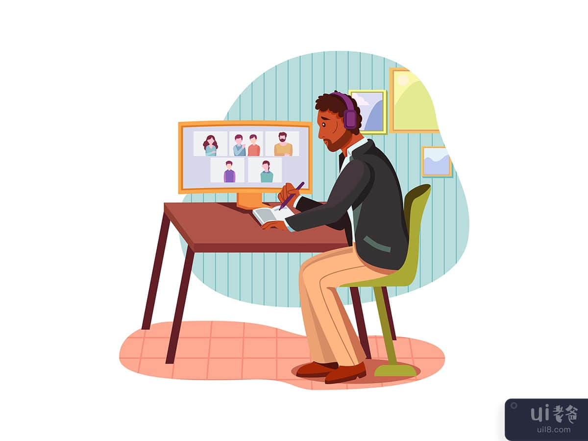 Online Education Illustration Concept