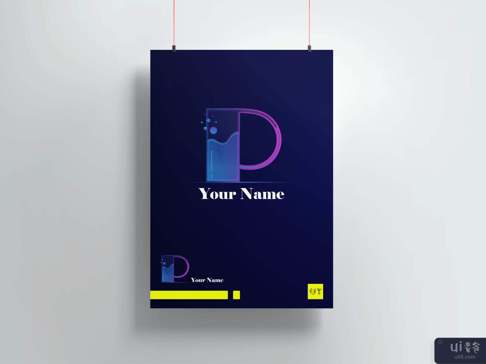 高斯效应 (P) 标志设计(Galss Effect (P) Logo Design)插图