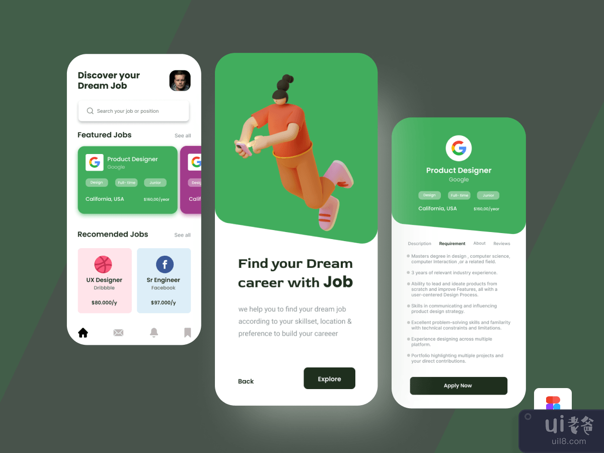 Job Finder - App ui
