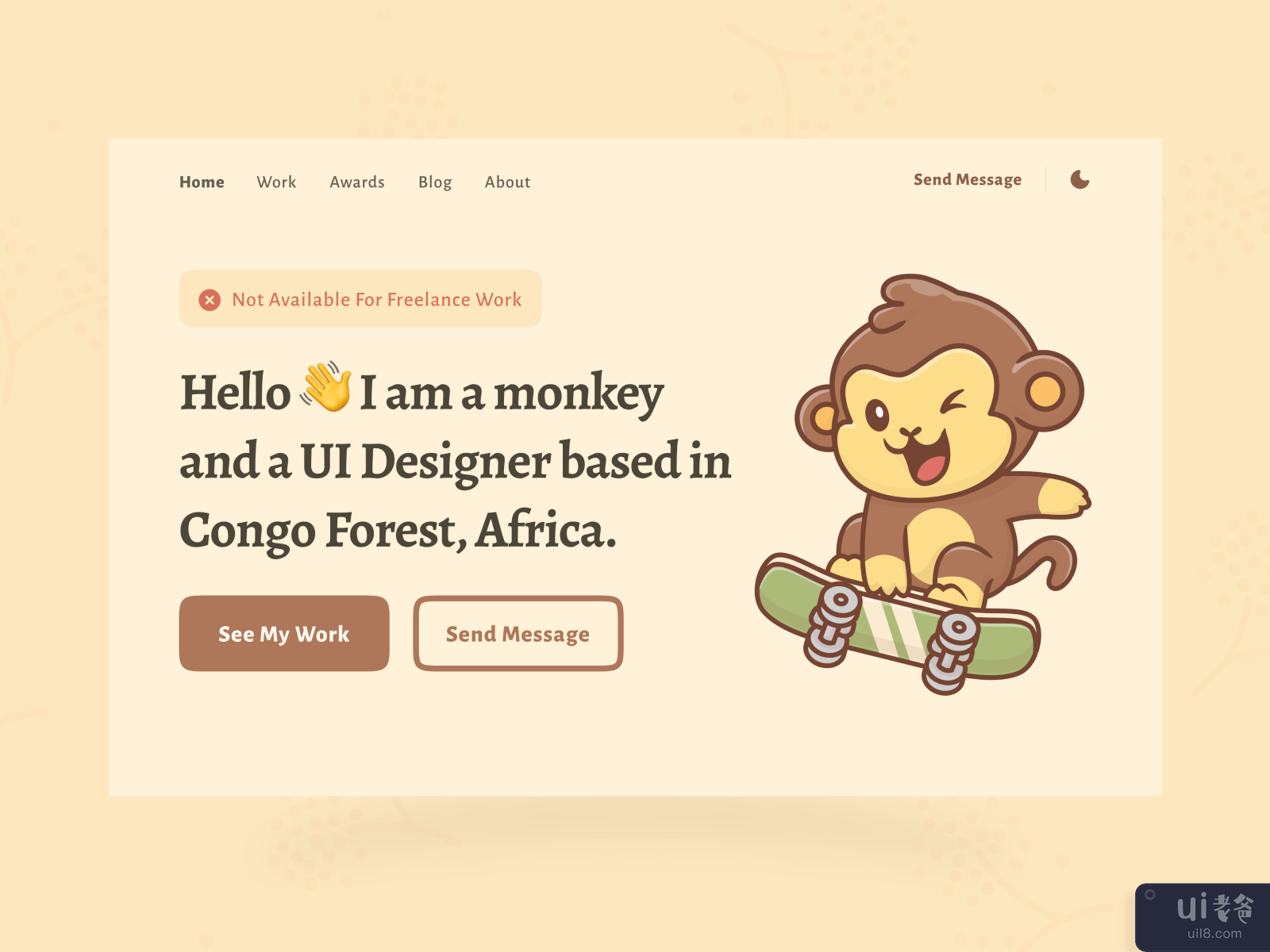 Monkey Portfolio Website Concept