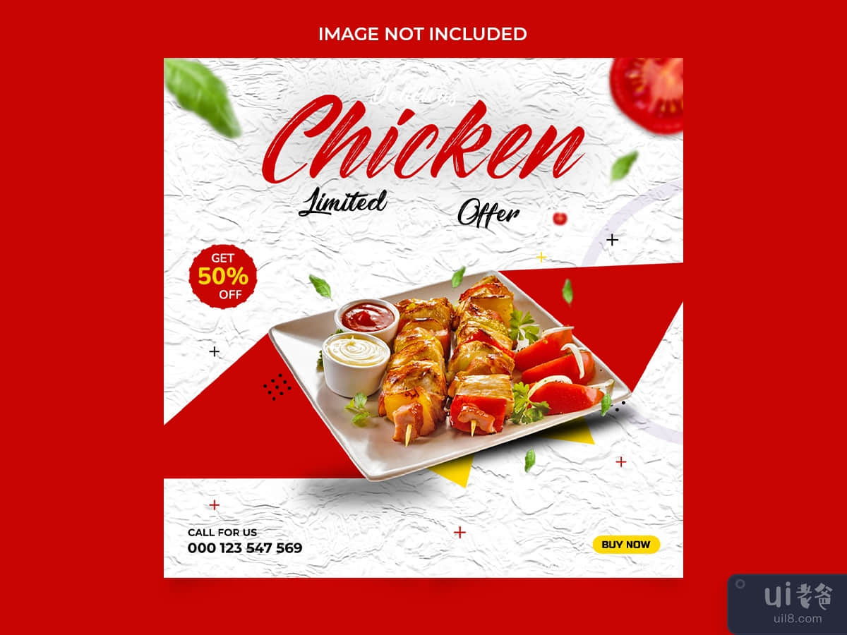 Food menu social media instagram post template